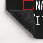 Nice Naughty I Tries Funny Christmas Mousepad (Ecke)