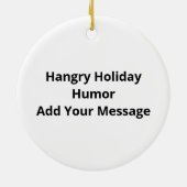 Nice Naughty I Was Hangry List Christmas  Keramik Ornament (Hinten)
