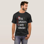 Nice Naughty I Was Hungry Christmas Funny Christma T-Shirt (Vorne ganz)