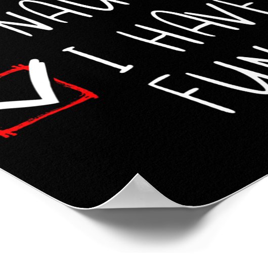 Nice Naughty Ich habe Spaß Weihnachten Weihnachten Poster (Ecke)