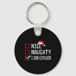 Nice Naughty ich kann Weihnachten Liste 1 erklären Schlüsselanhänger