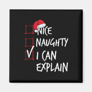 Nice Naughty ich kann Weihnachten Liste Santa Co e Magnet