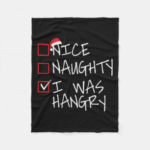 Nice Naughty ich war hangere Weihnachtsliste Santa Fleecedecke