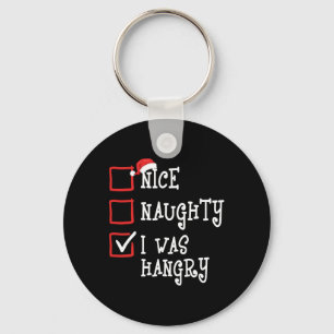 Nice Naughty ich war hanghaft Funny Weihnachten We Schlüsselanhänger