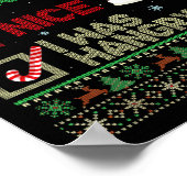 Nice Naughty Ich war hanghaft Ugly Sweater Christm Poster (Ecke)