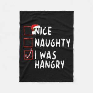 Nice Naughty Ich war hellseherisch Weihnachten Wei Fleecedecke