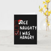 Nice Naughty Ich war hellseherisch Weihnachten Wei Karte (Gelbe Blume)