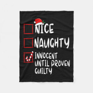 Nice Naughty Innocent bis Proven Guilty Christma Fleecedecke