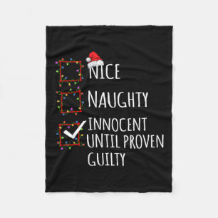 Nice Naughty Innocent bis Proven Guilty Christma Fleecedecke