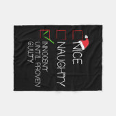 Nice Naughty Innocent bis Proven Guilty Christma Fleecedecke (Vorderseite (Horizontal))