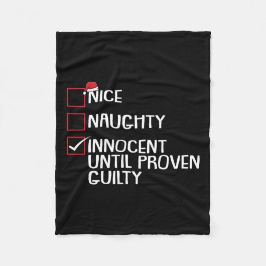 Nice Naughty Innocent bis Proven Guilty Christma Fleecedecke (Vorderseite)