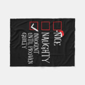 Nice Naughty Innocent bis Proven Guilty Christma Fleecedecke (Vorderseite (Horizontal))