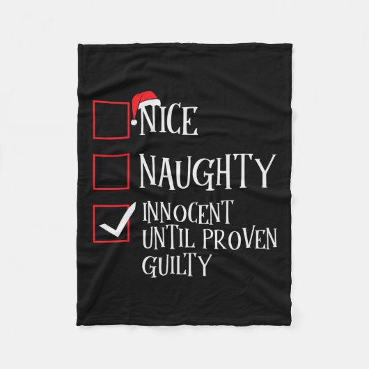 Nice Naughty Innocent bis Proven Guilty Christma Fleecedecke (Vorderseite)