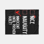 Nice Naughty Innocent bis Proven Guilty Christma Fleecedecke (Vorderseite (Horizontal))