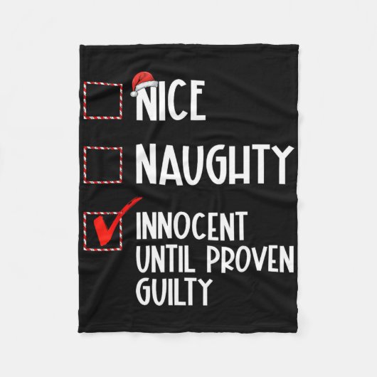 Nice Naughty Innocent bis Proven Guilty Christma Fleecedecke (Vorderseite)
