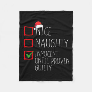 Nice Naughty Innocent bis Proven Guilty Christma Fleecedecke