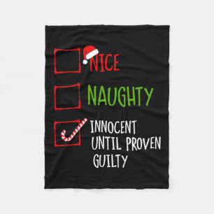 Nice Naughty Innocent bis Proven Guilty Christma Fleecedecke