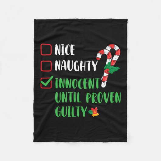 Nice Naughty Innocent bis Proven Guilty Christma Fleecedecke (Vorderseite)