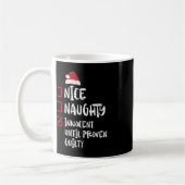 Nice Naughty Innocent bis Proven Guilty Christma Kaffeetasse (Links)