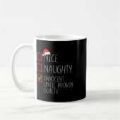 Nice Naughty Innocent bis Proven Guilty Christma Kaffeetasse (Links)
