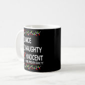Nice Naughty Innocent bis Proven Guilty Christma Kaffeetasse (Vorderseite Links)