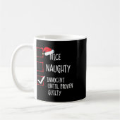 Nice Naughty Innocent bis Proven Guilty Christma Kaffeetasse (Links)