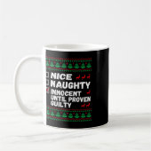 Nice Naughty Innocent bis Proven Guilty Christma Kaffeetasse (Links)