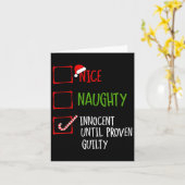Nice Naughty Innocent bis Proven Guilty Christma Karte (Gelbe Blume)