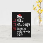 Nice Naughty Innocent bis Proven Guilty Christma Karte (Gelbe Blume)