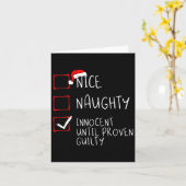 Nice Naughty Innocent bis Proven Guilty Christma Karte (Gelbe Blume)