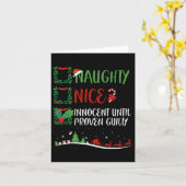 Nice Naughty Innocent bis Proven Guilty Christma Karte (Gelbe Blume)