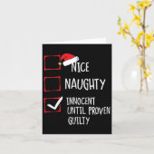 Nice Naughty Innocent bis Proven Guilty Christma Karte (Gelbe Blume)