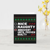 Nice Naughty Innocent bis Proven Guilty Christma Karte (Gelbe Blume)