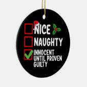 Nice Naughty Innocent bis Proven Guilty Christma Keramik Ornament (Rechts)