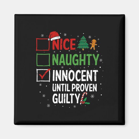 Nice Naughty Innocent bis Proven Guilty Christma Magnet (Vorne)