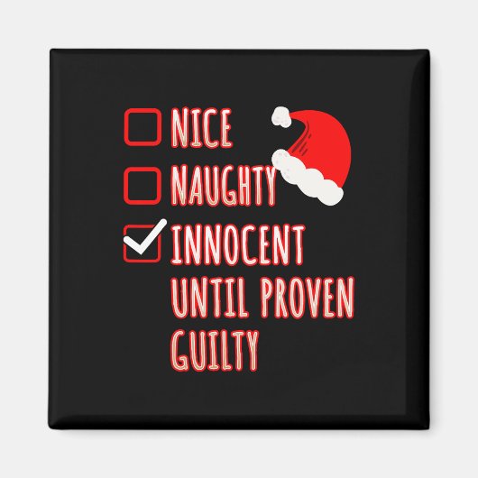 Nice Naughty Innocent bis Proven Guilty Christma Magnet (Vorne)