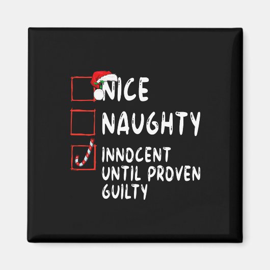 Nice Naughty Innocent bis Proven Guilty Christma Magnet (Vorne)