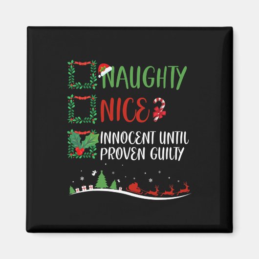 Nice Naughty Innocent bis Proven Guilty Christma Magnet (Vorne)
