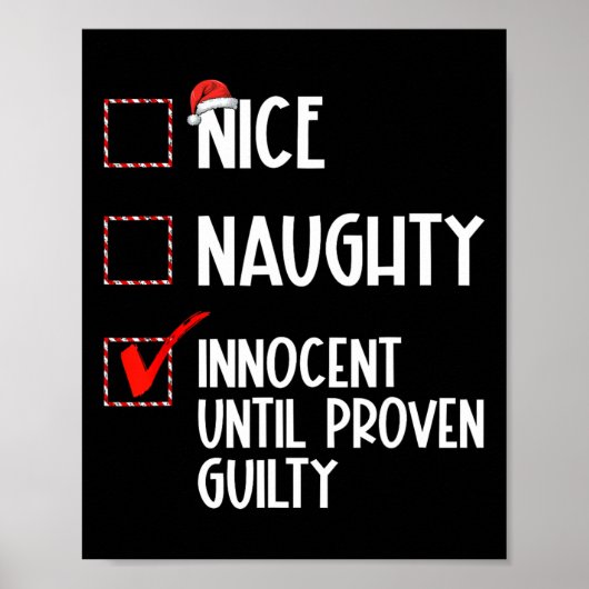 Nice Naughty Innocent bis Proven Guilty Christma Poster (Vorne)