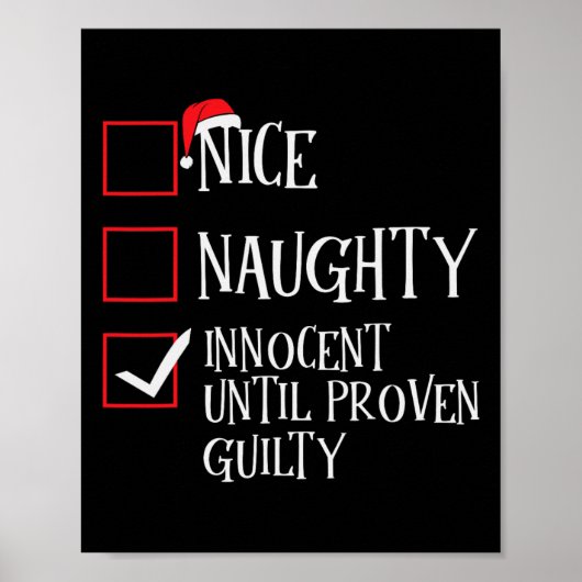 Nice Naughty Innocent bis Proven Guilty Christma Poster (Vorne)