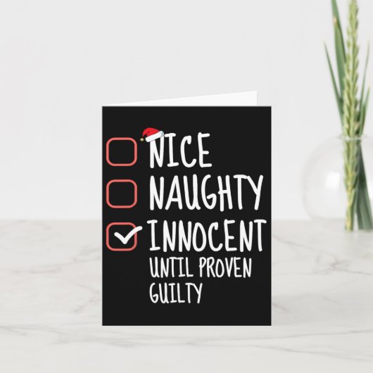 Nice Naughty Innocent bis Proven Guilty Family C Karte (Vorderseite)