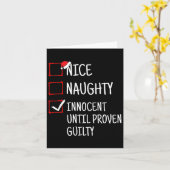 Nice Naughty Innocent bis Proven Guilty Funny Ch Karte (Gelbe Blume)