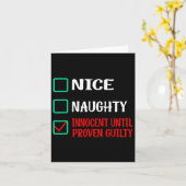 Nice Naughty Innocent bis Proven Guilty Funny Ch Karte (Gelbe Blume)