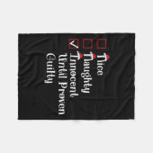 Nice Naughty Innocent bis Proven Guilty Niedlich C Fleecedecke (Vorderseite (Horizontal))