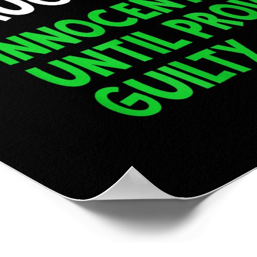 Nice Naughty Innocent Until Proven Guilty Christma Poster (Ecke)