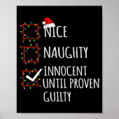 Nice Naughty Innocent Until Proven Guilty Christma Poster (Vorne)