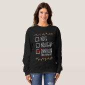 Nice Naughty Innocent Until Proven Guilty Christma Sweatshirt (Vorne ganz)
