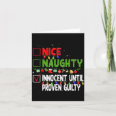 Nice Naughty Innocent Until Proven Guilty Family C Karte (Vorderseite)