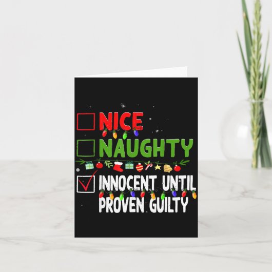 Nice Naughty Innocent Until Proven Guilty Family C Karte (Vorderseite)