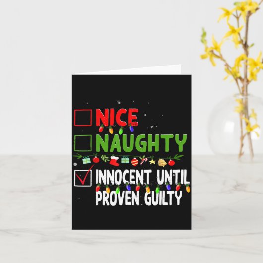 Nice Naughty Innocent Until Proven Guilty Family C Karte (Gelbe Blume)